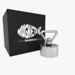 360° Allround 600kg Hardcore vismagneet voor het magneetvissen, magneet met driehoeksoog, inclusief zwarte doos met Magnetar logo
