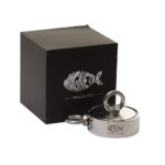 Dubbelzijdige 800kg vismagneet voor het magneetvissen, magneet met 2 ronde ogen, inclusief zwarte doos met Magnetar logo