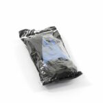 Verpakte Magnetar werkhandschoenen in plastic, blauwe uitvoering met zwarte gripcoating, beschermd en klaar voor gebruik.