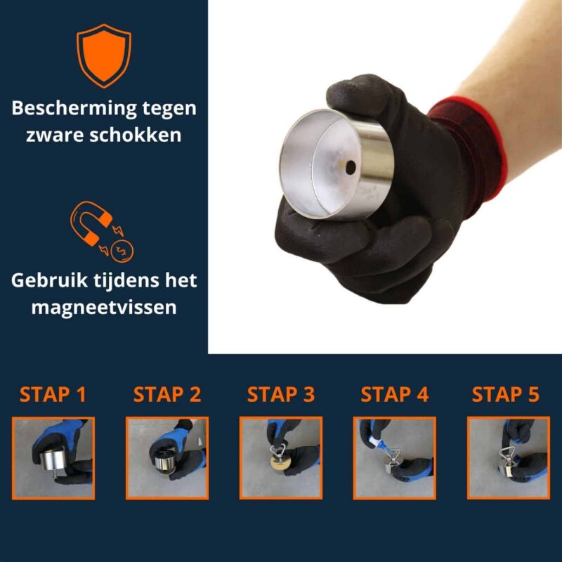 hardcore cover Beschermhoes Hardcore die de magneet beschermt tegen zware schokken tijdens het magneetvissen, met een instructiehandleiding