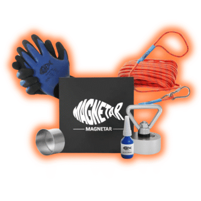 Easy 360 kinderpakket, magnetische vismagneet voor kinderen, inclusief touw, handschoenen, instructieboekje, veilige en lichte magneet, perfect voor beginners