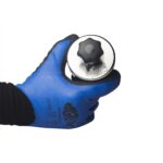 Neodymium magneet met stervormig handvat, handig vast te houden met werkhandschoenen en geschikt voor staalhagel verwijderen uit vlees.